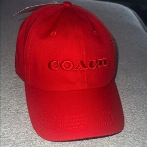 Coach Red Baseball Cap